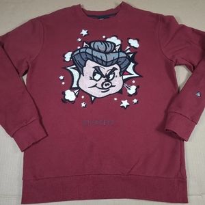 The Black Keys Sumo Pig Maroon Angry Pig Crewneck Sweatshirt‎ Porky